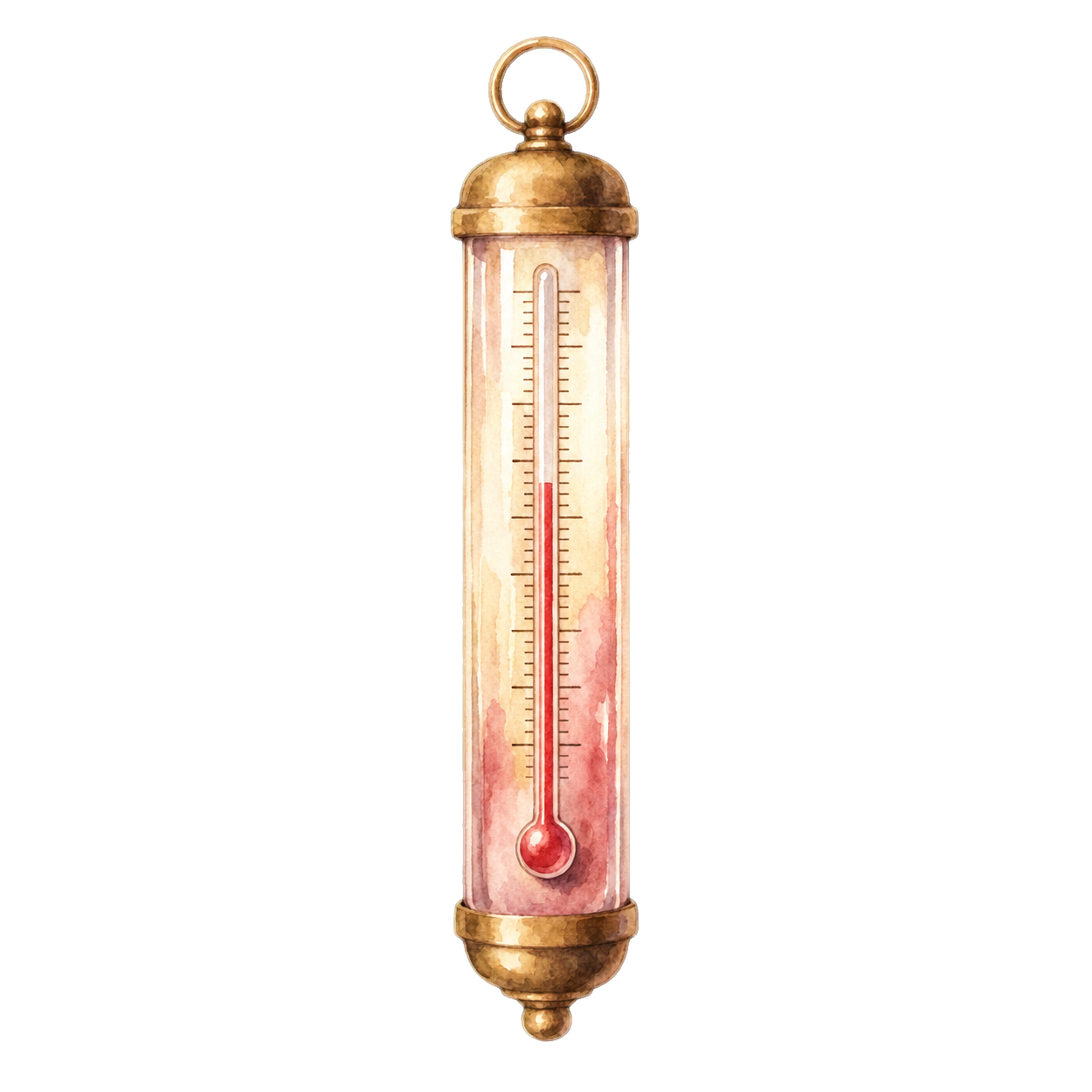 thermometer watercolor illustration